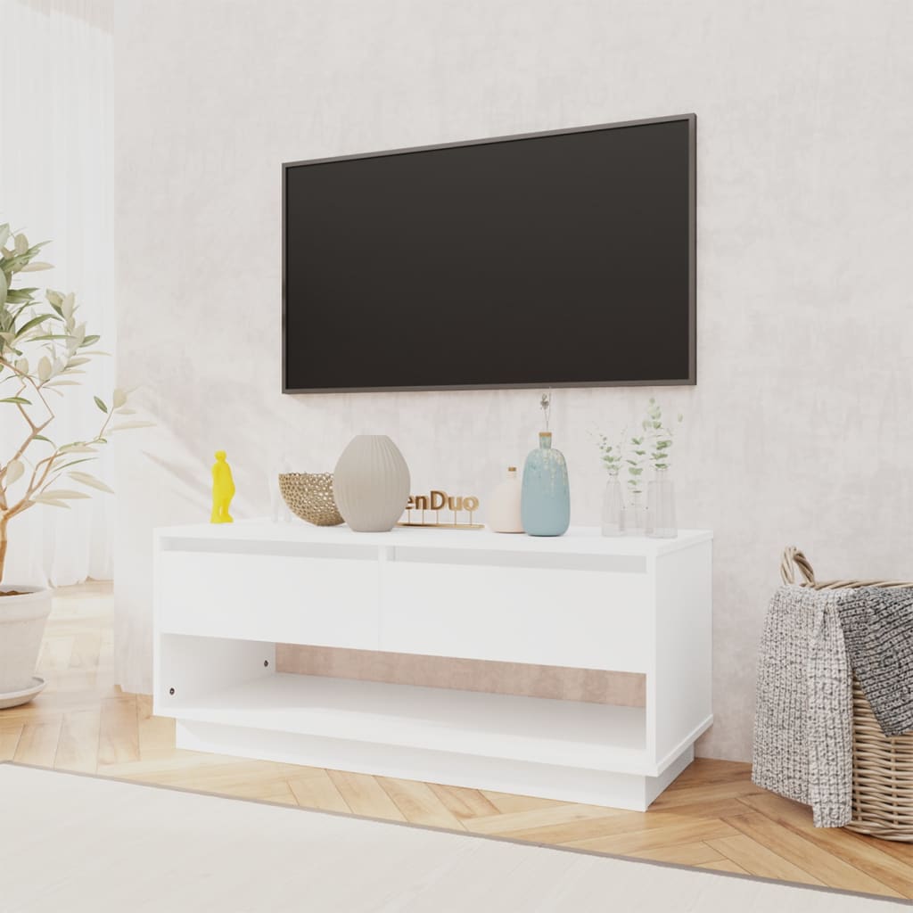 Tv-meubel 102x41x44 cm bewerkt hout