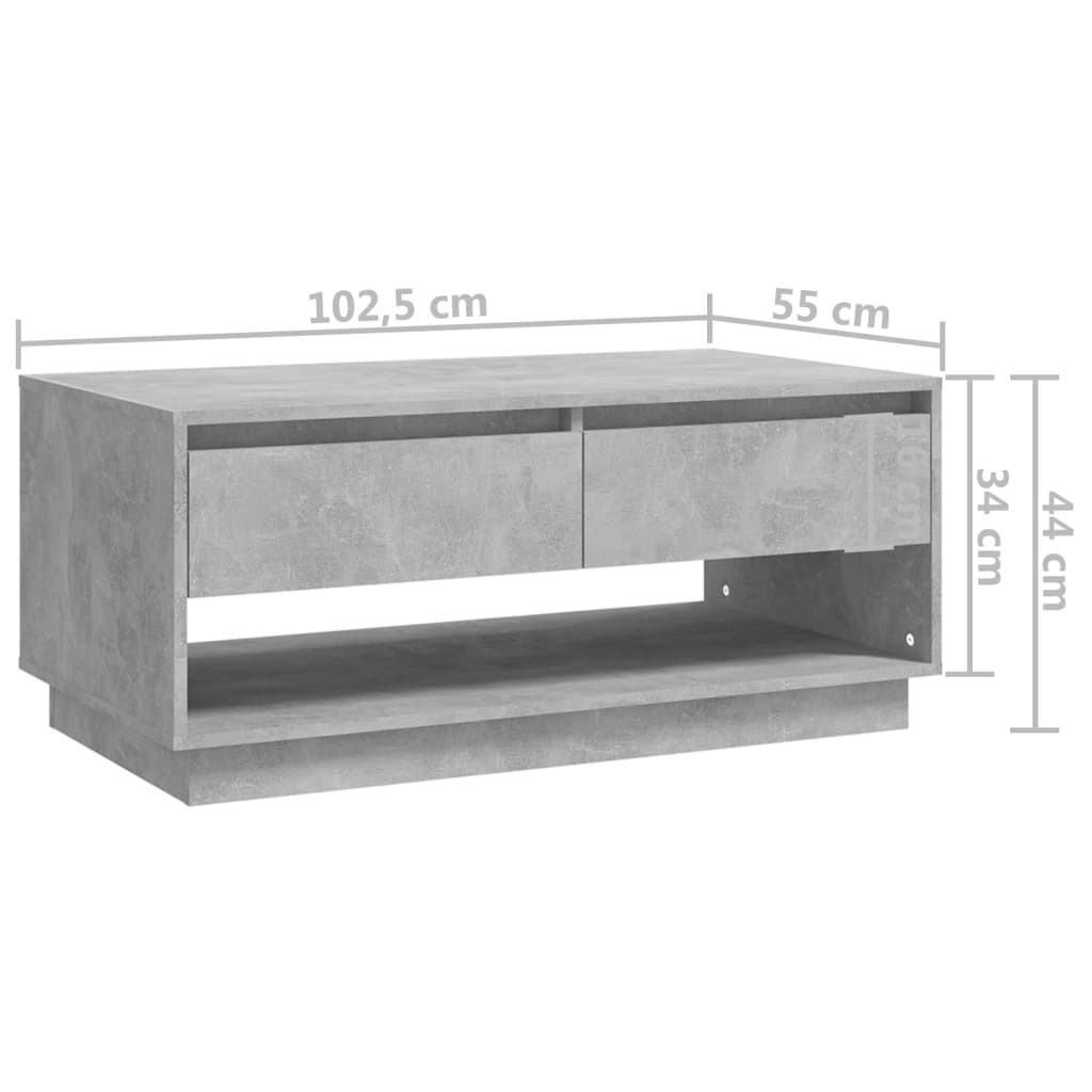 Salontafel 102,5x55x44 cm bewerkt hout eikenkleurig