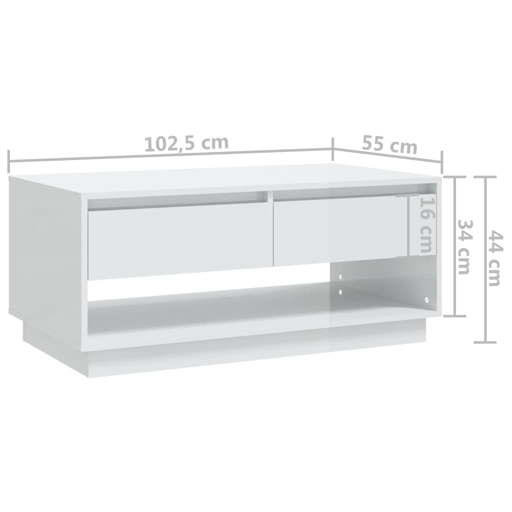 Salontafel 102,5x55x44 cm bewerkt hout eikenkleurig