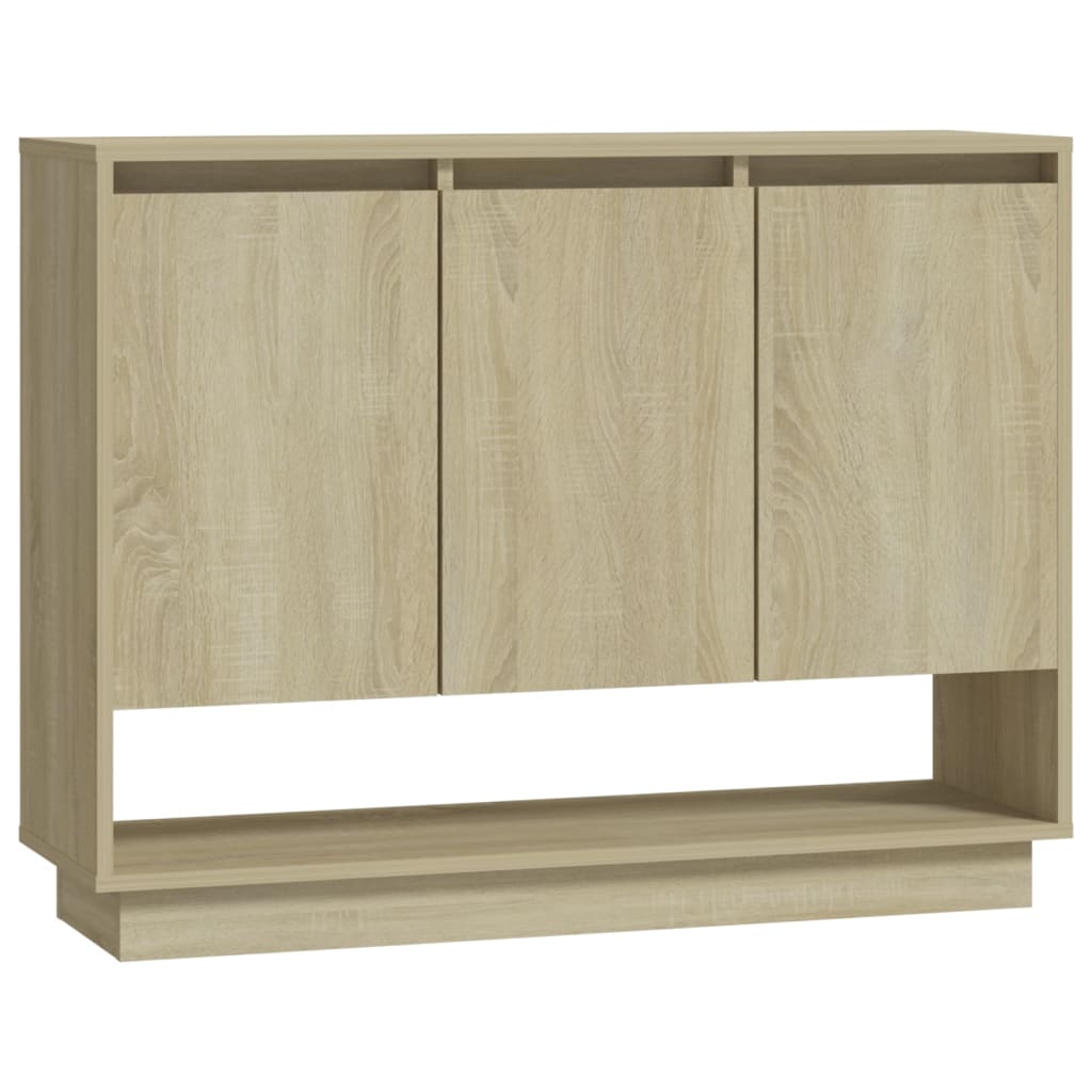 Dressoir 97x31x75 cm bewerkt hout eikenkleurig