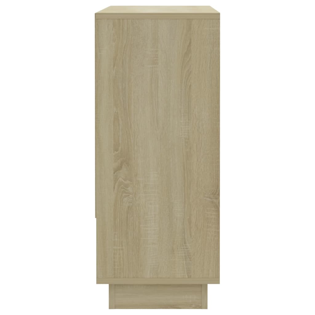 Dressoir 97x31x75 cm bewerkt hout eikenkleurig