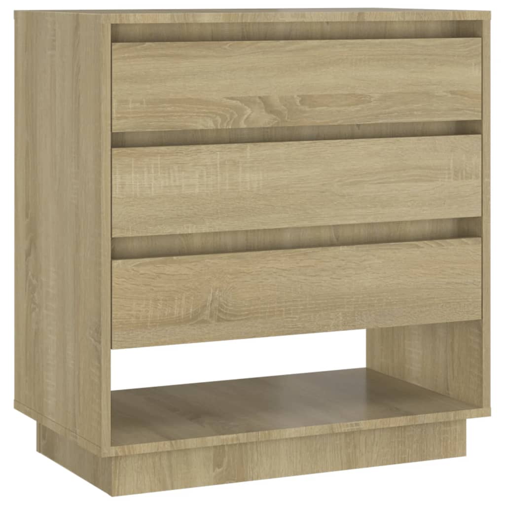 Dressoir 70x41x75 cm bewerkt hout eikenkleurig