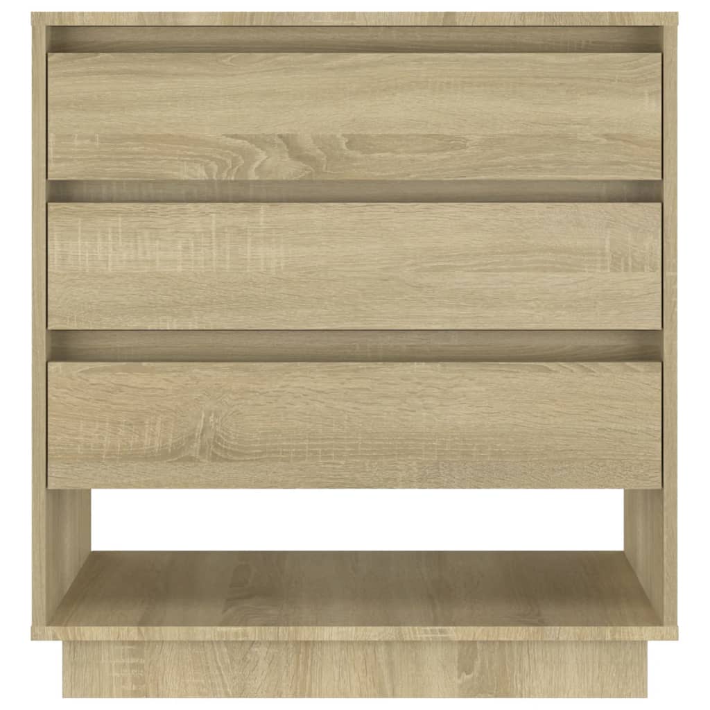 Dressoir 70x41x75 cm bewerkt hout eikenkleurig