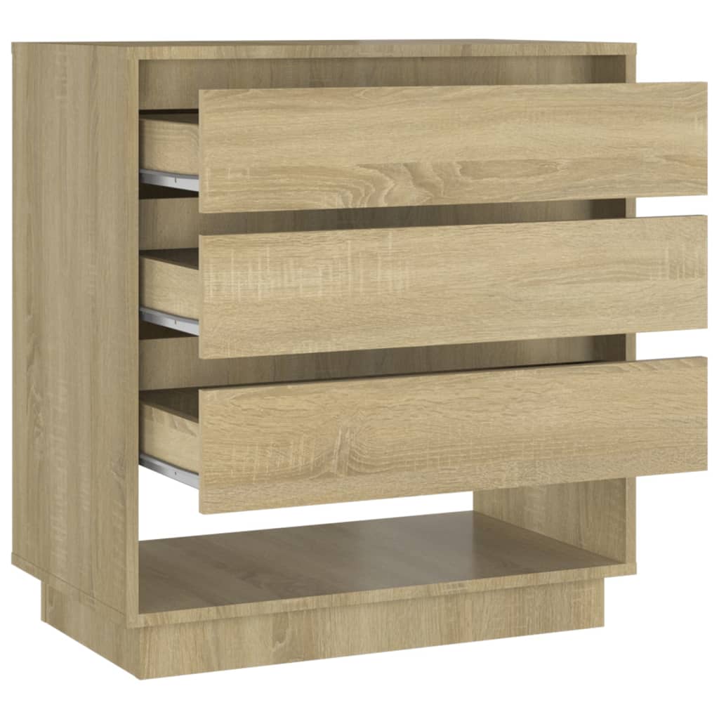 Dressoir 70x41x75 cm bewerkt hout eikenkleurig