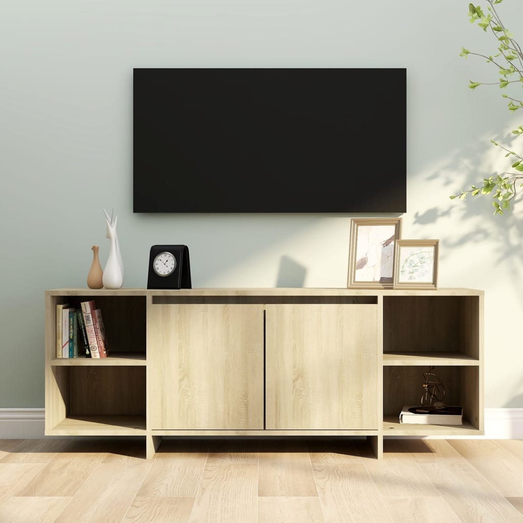 Tv-meubel 130x35x50 cm spaanplaat betongrijs