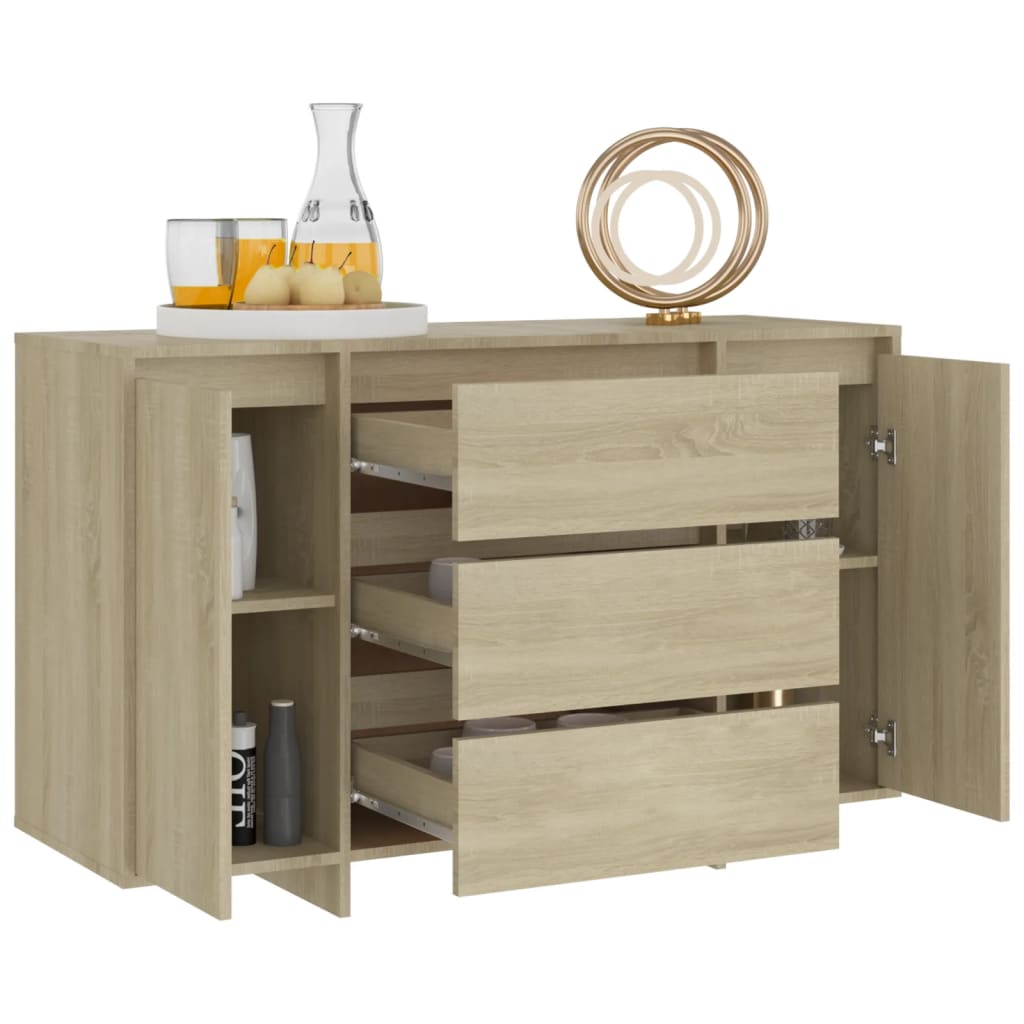 Dressoir met 3 lades 120x41x75 cm bewerkt hout