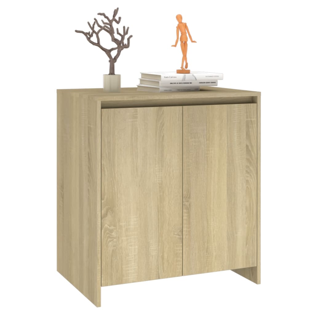 Dressoir 70x41x75 cm bewerkt hout eikenkleurig