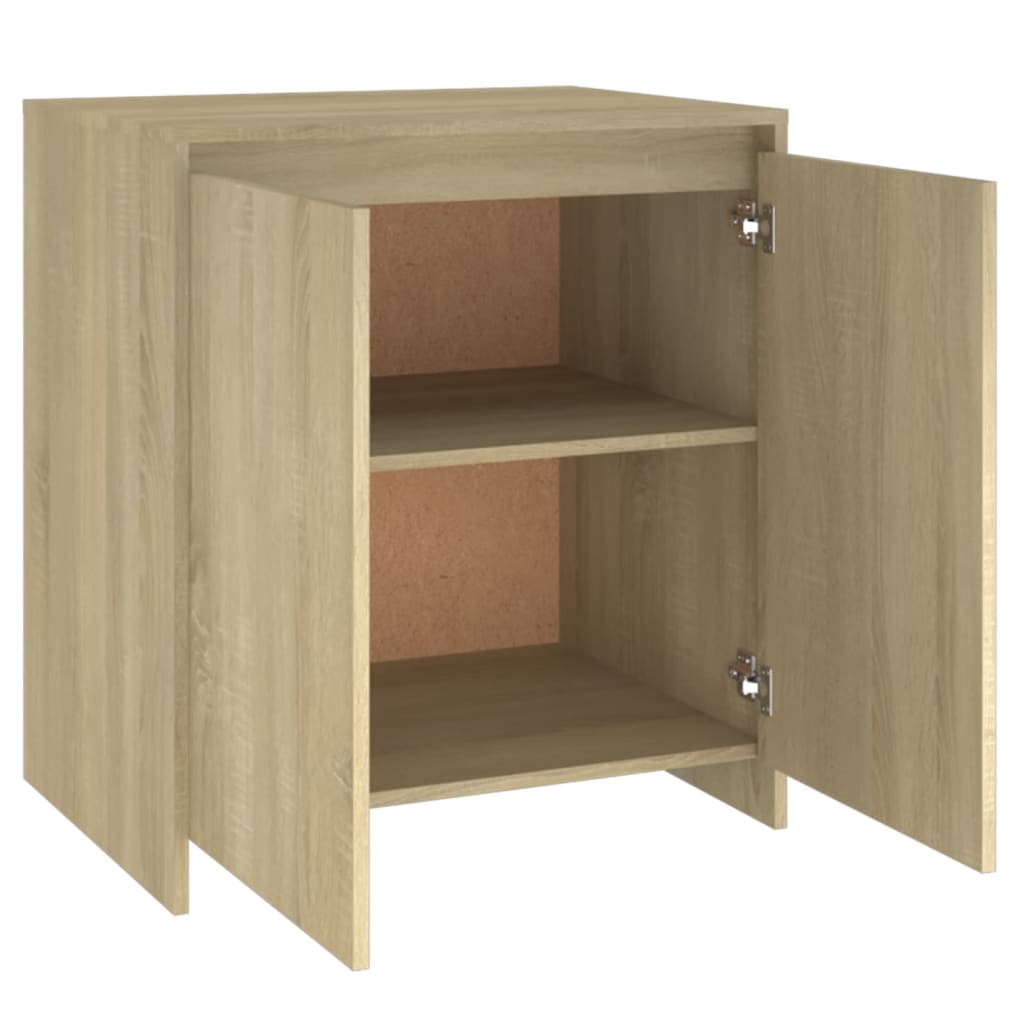 Dressoir 70x41x75 cm bewerkt hout eikenkleurig