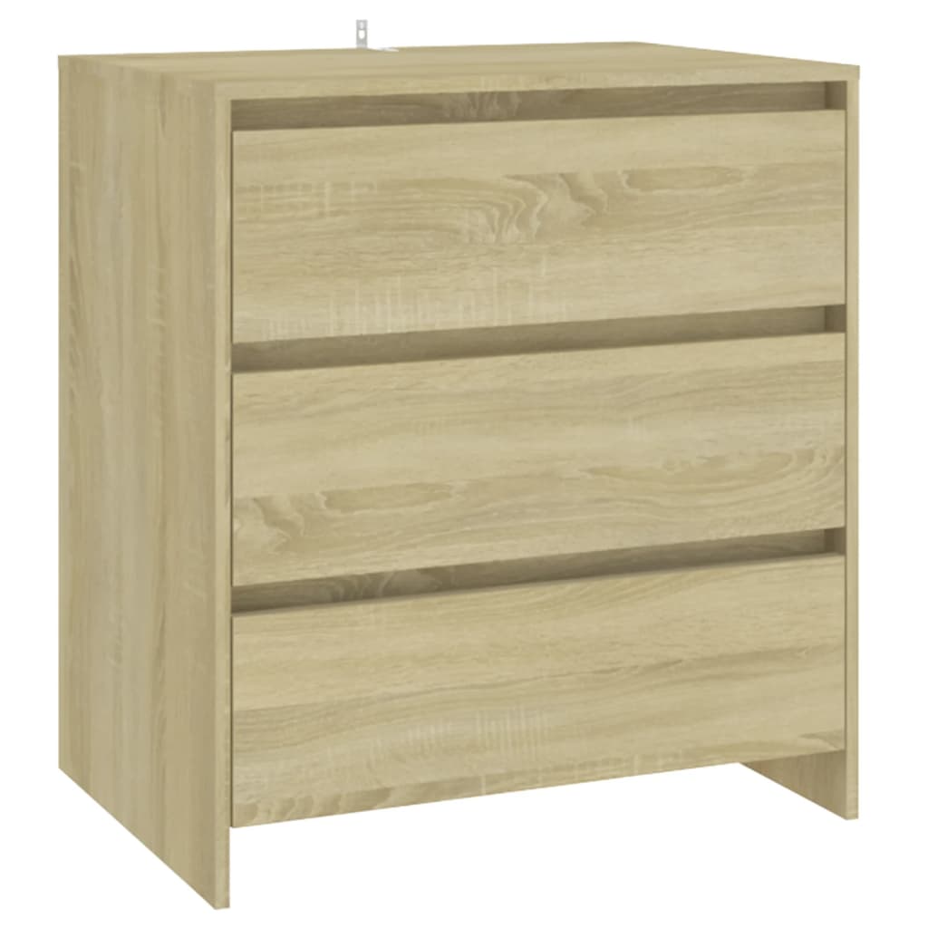 Dressoir 70x41x75 cm bewerkt hout eikenkleurig