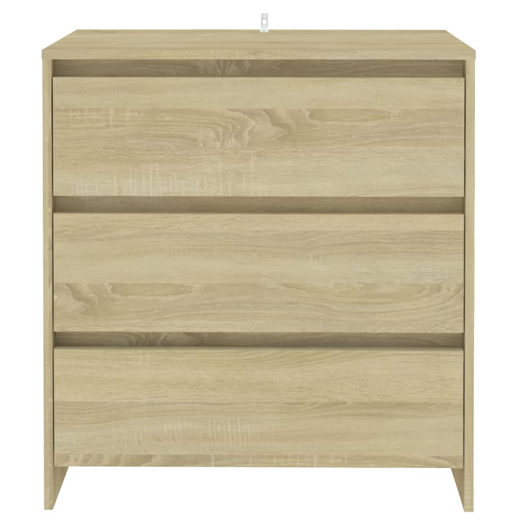 Dressoir 70x41x75 cm bewerkt hout eikenkleurig