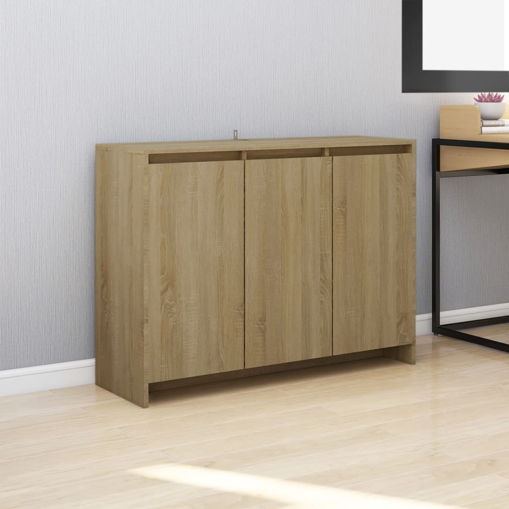 Dressoir 102x33x75 cm bewerkt hout