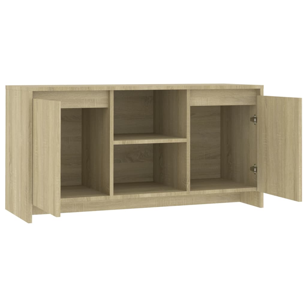 Tv-meubel 102x37,5x52,5 cm bewerkt hout eikenkleurig