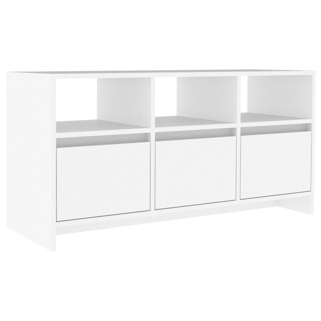 Meuble TV 102x37,5x52,5 cm ouvré en bois couleur chêne