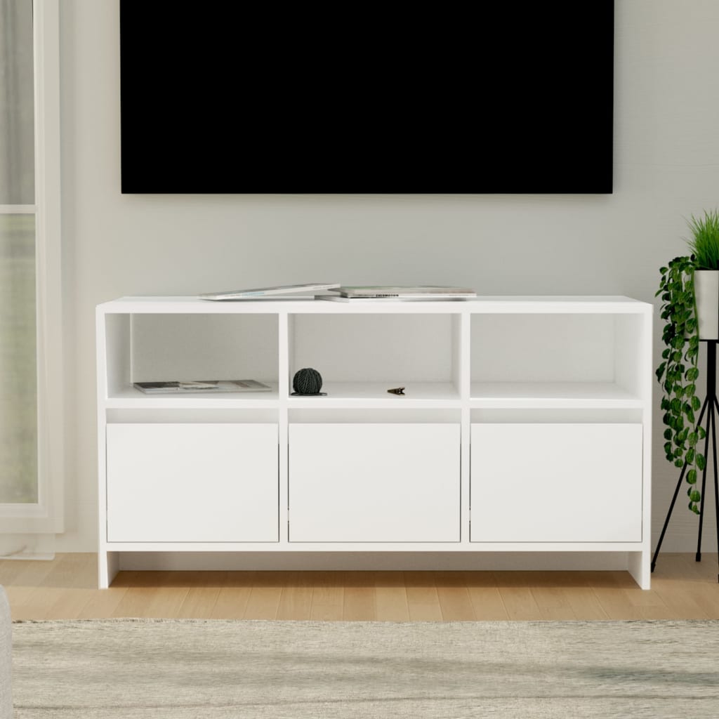 Meuble TV 102x37,5x52,5 cm ouvré en bois couleur chêne