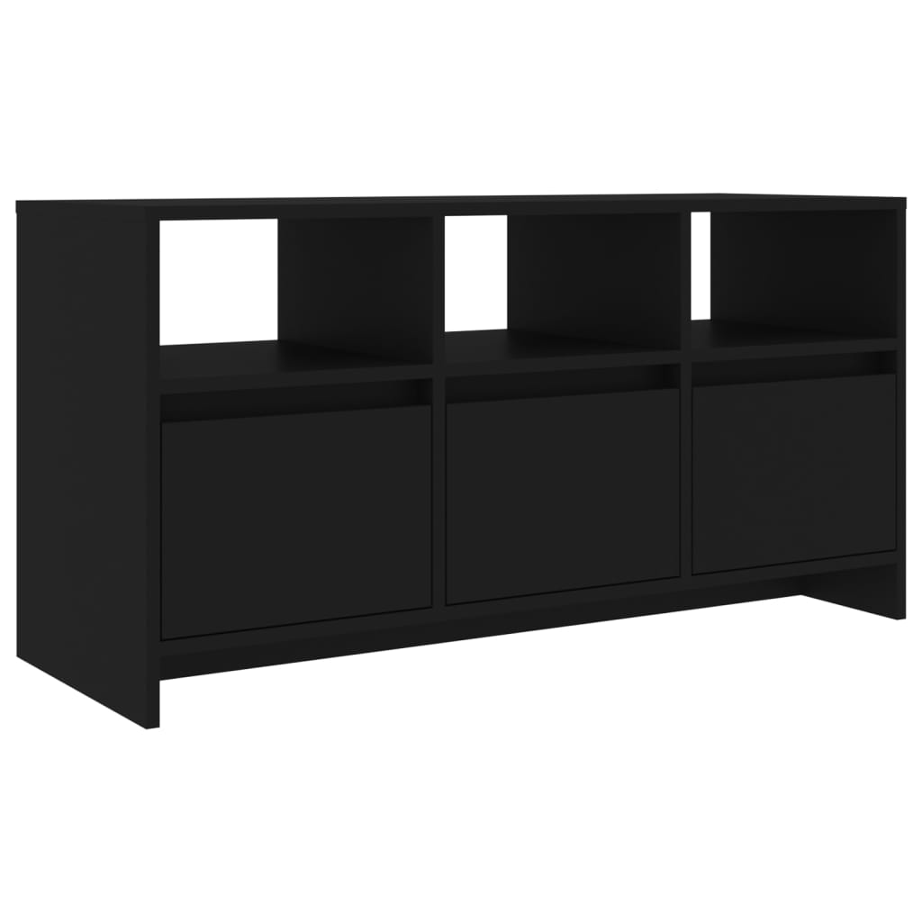 Meuble TV 102x37,5x52,5 cm ouvré en bois couleur chêne