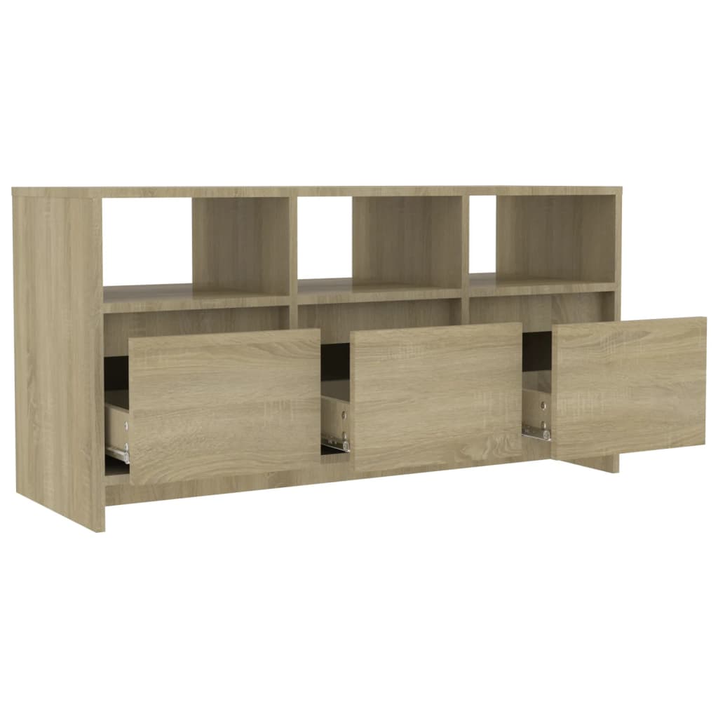 Tv-meubel 102x37,5x52,5 cm bewerkt hout