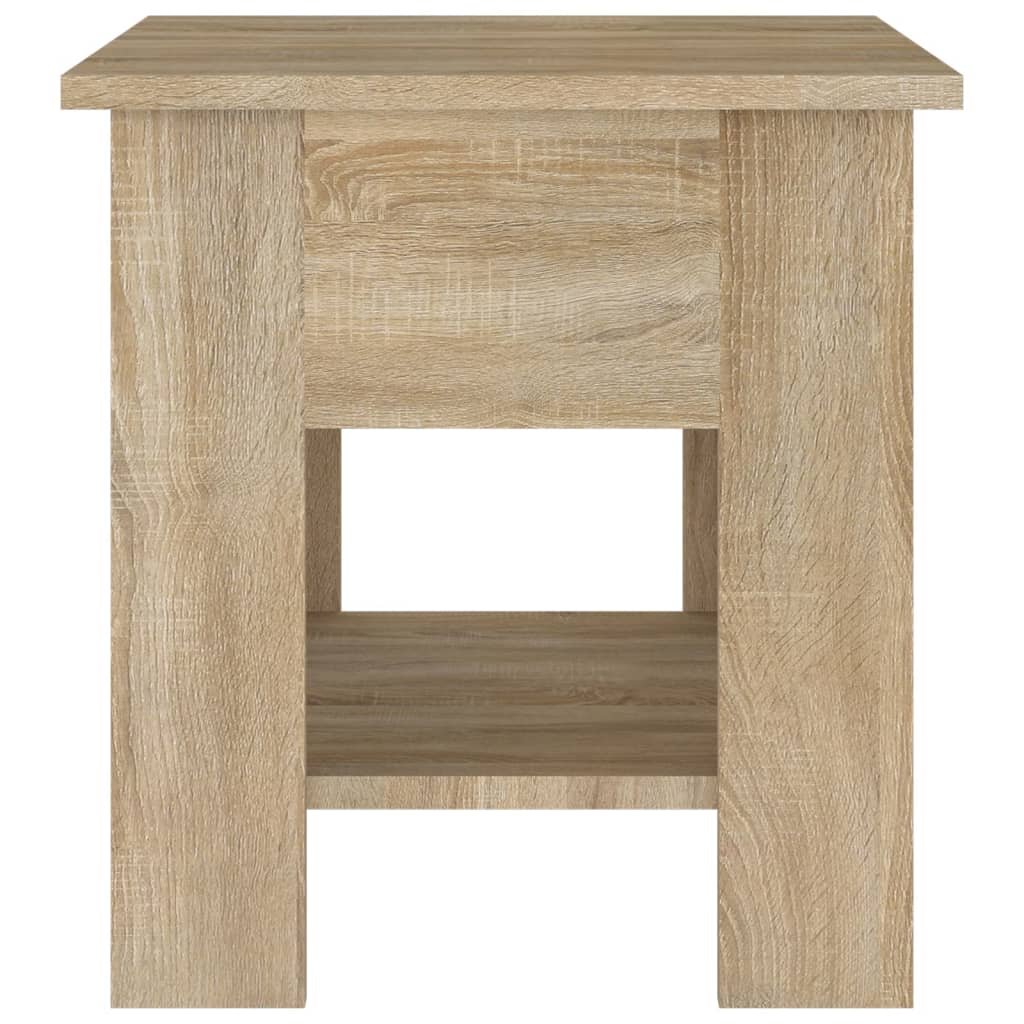 Salontafel 40x40x42 cm bewerkt hout eikenkleurig