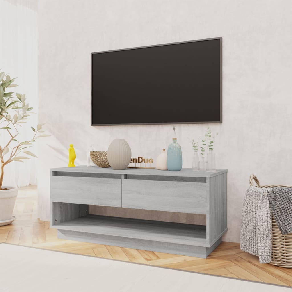 Tv-meubel 102x41x44 cm bewerkt hout