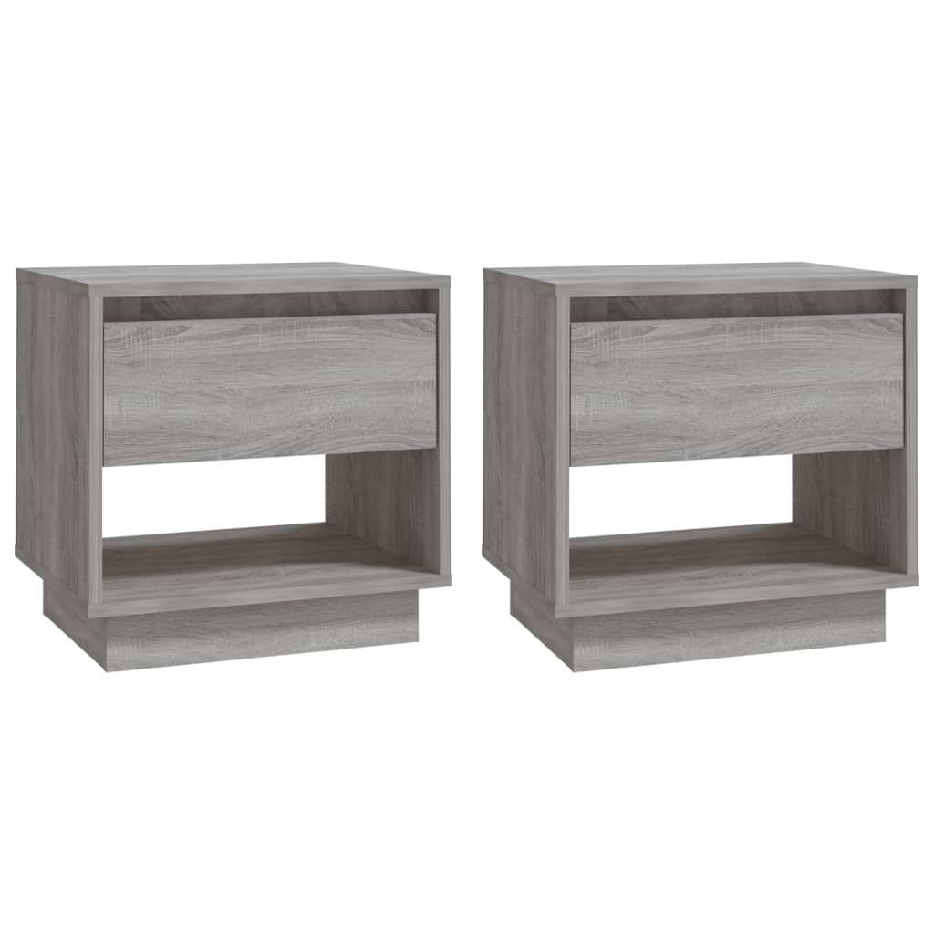 Nachtkastjes 2 st 45x34x44 cm bewerkt hout