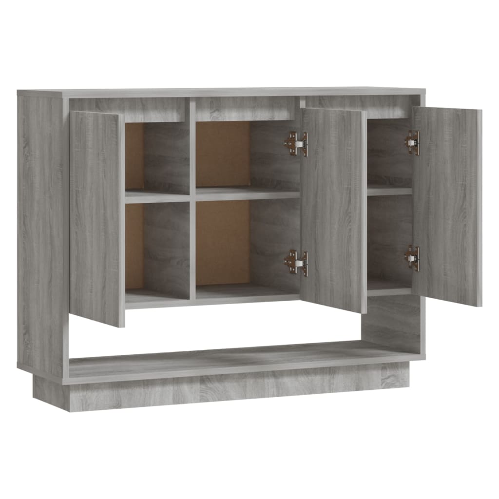 Dressoir 97x31x75 cm bewerkt hout eikenkleurig