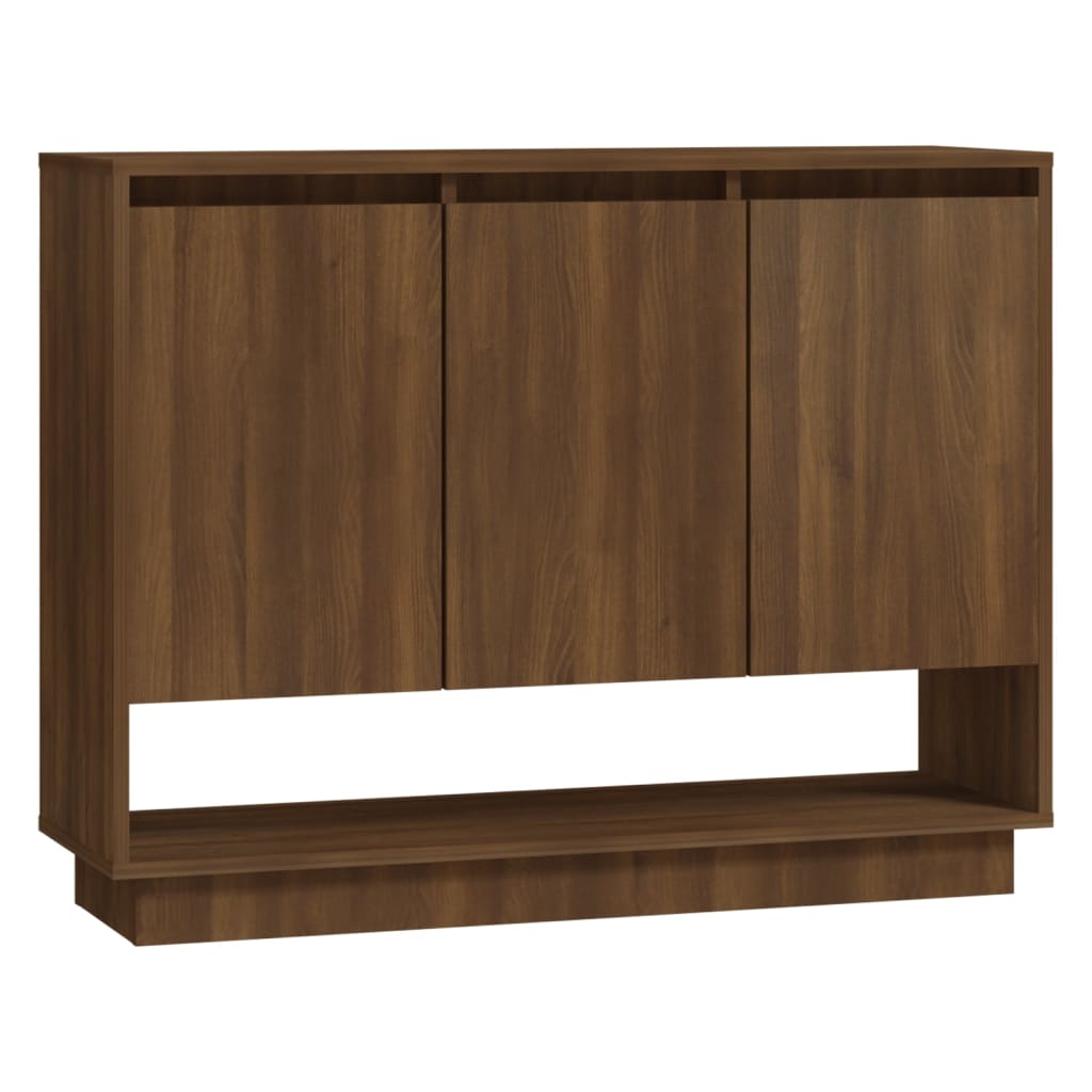 Dressoir 97x31x75 cm bewerkt hout eikenkleurig