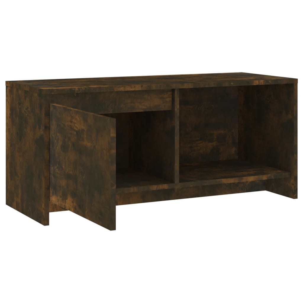 Tv-meubel 90x35x40 cm bewerkt hout eikenkleurig