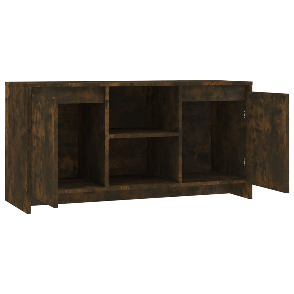 Tv-meubel 102x37,5x52,5 cm bewerkt hout eikenkleurig