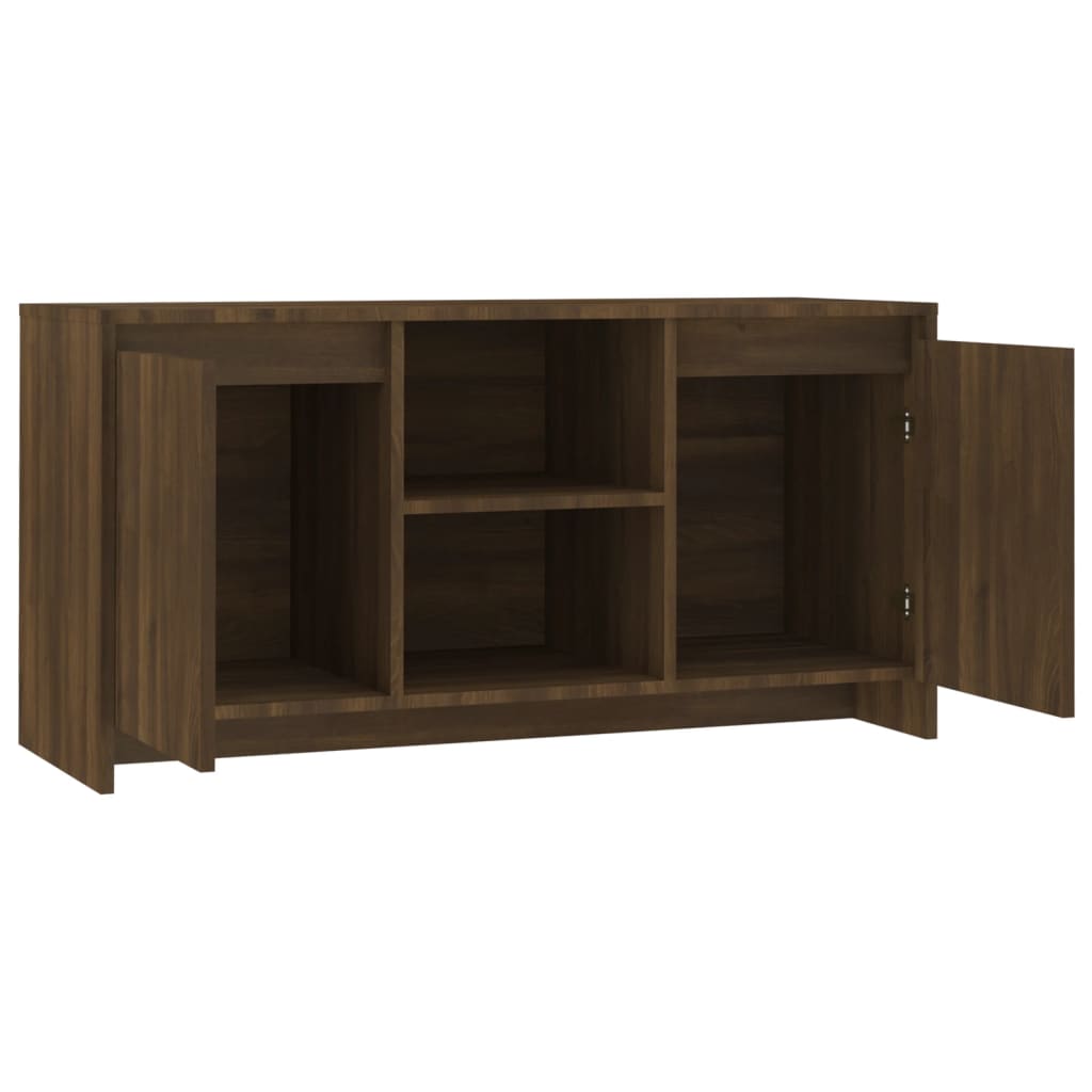 Tv-meubel 102x37,5x52,5 cm bewerkt hout eikenkleurig