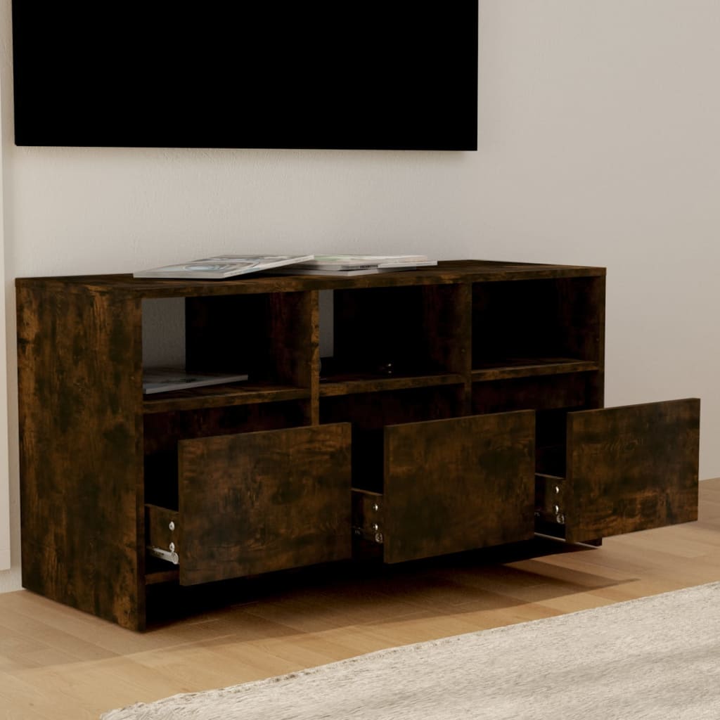 Tv-meubel 102x37,5x52,5 cm bewerkt hout