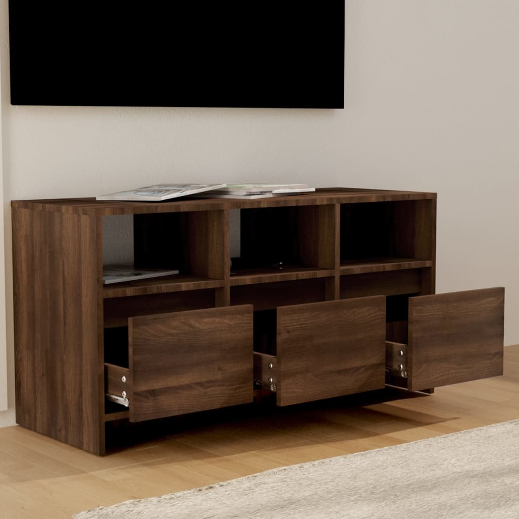 Tv-meubel 102x37,5x52,5 cm bewerkt hout