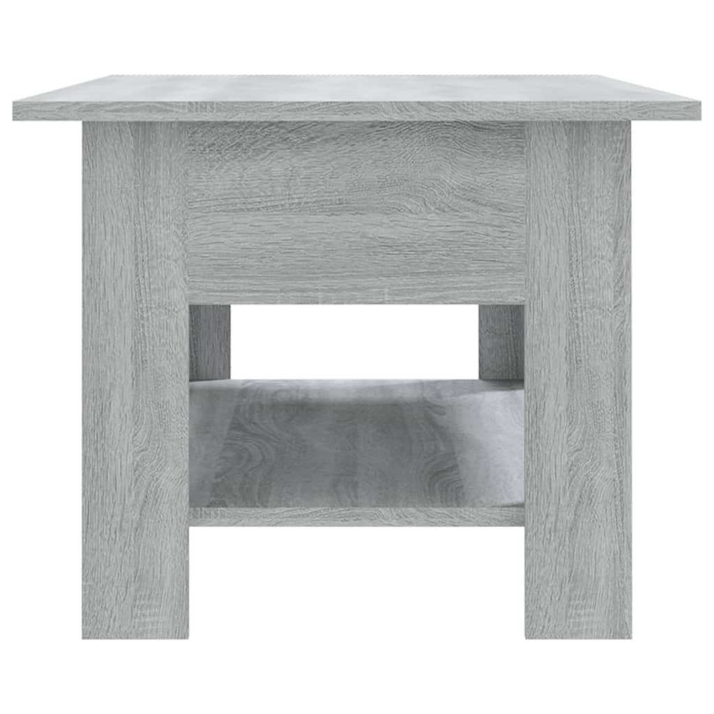 Salontafel 102x55x42 cm bewerkt hout artisanaal eikenkleur