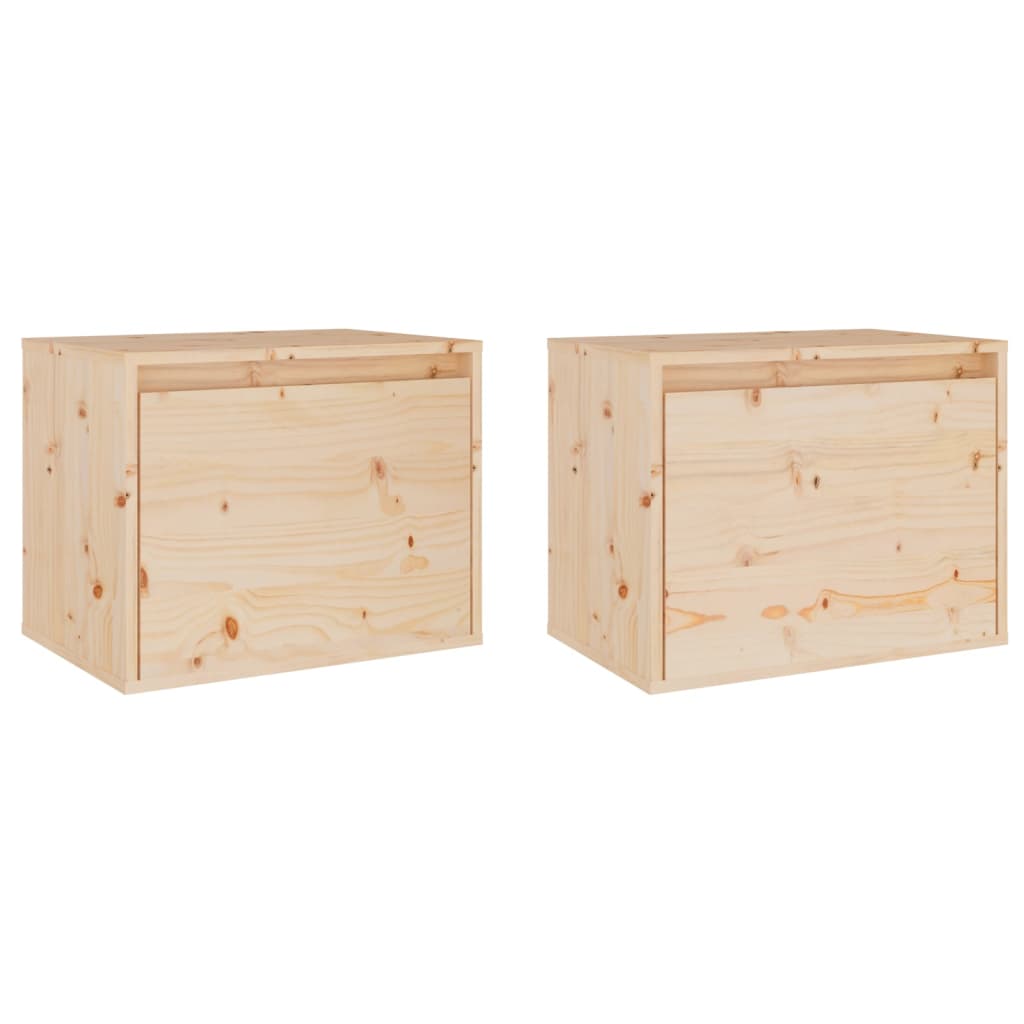 Armoires murales 2 pcs 45x30x35 cm en bois de pin massif