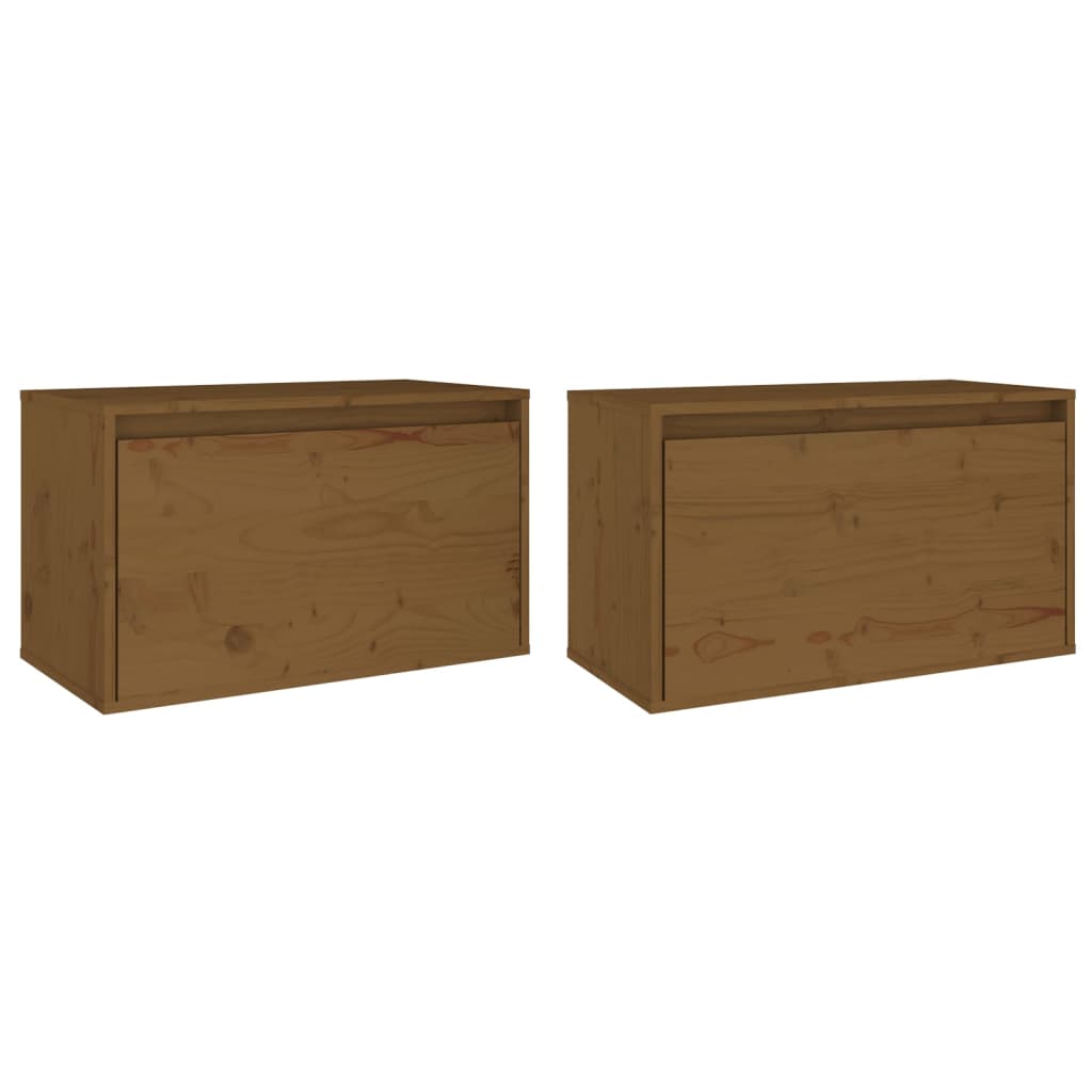 Wandkast 60x30x35 cm massief grenenhout