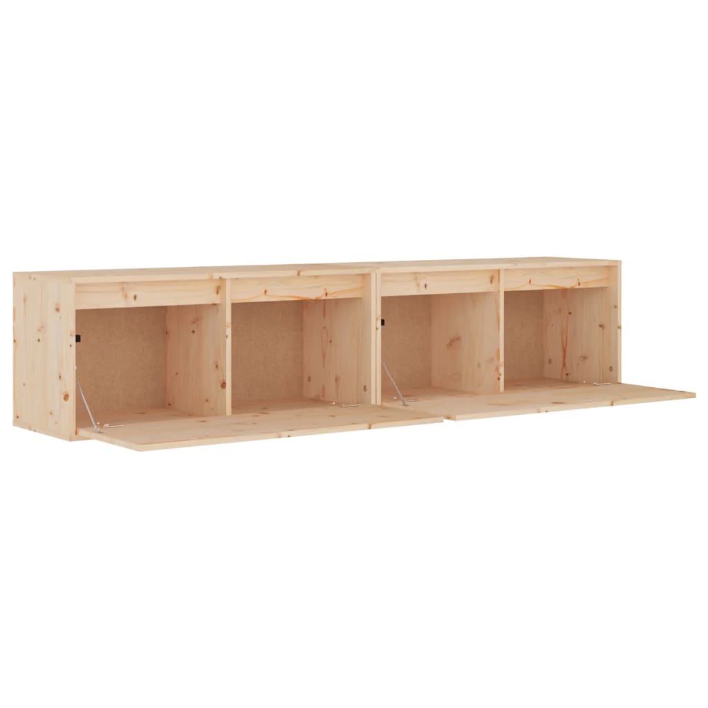 Wandkast 80x30x35 cm massief grenenhout