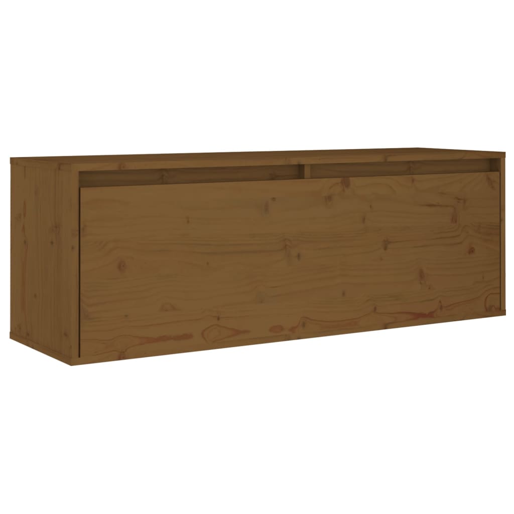 Éléments muraux 2 pcs 100x30x35 cm bois de pin massif