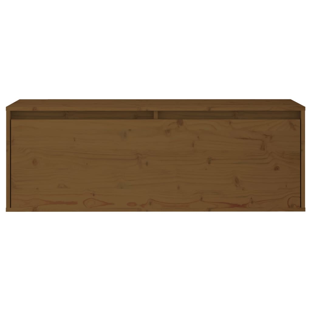 Éléments muraux 2 pcs 100x30x35 cm bois de pin massif