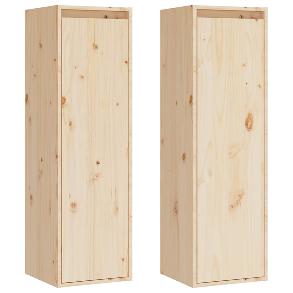 Éléments muraux 2 pcs 30x30x100 cm en bois de pin massif