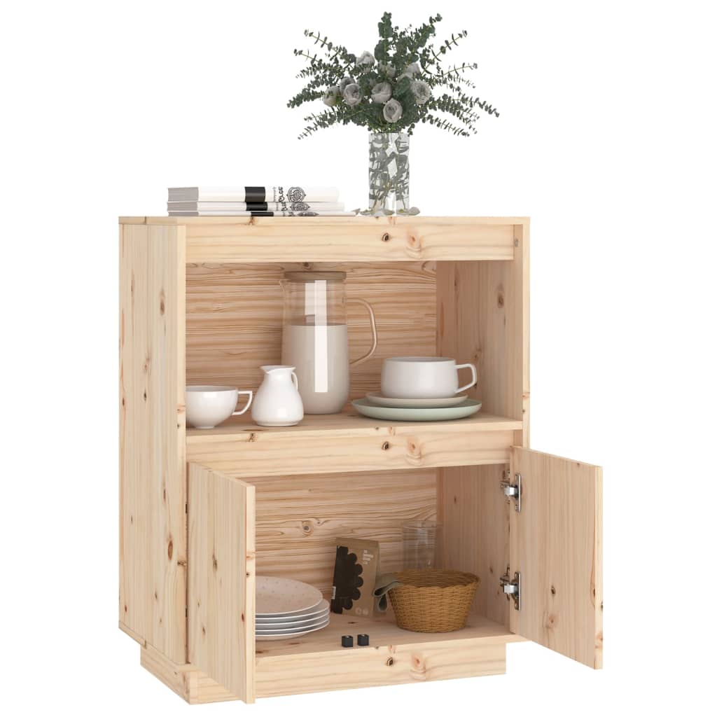 Buffet 60x34x75 cm en bois de pin massif