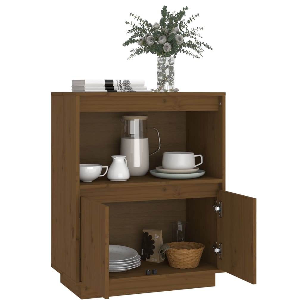 Buffet 60x34x75 cm en bois de pin massif