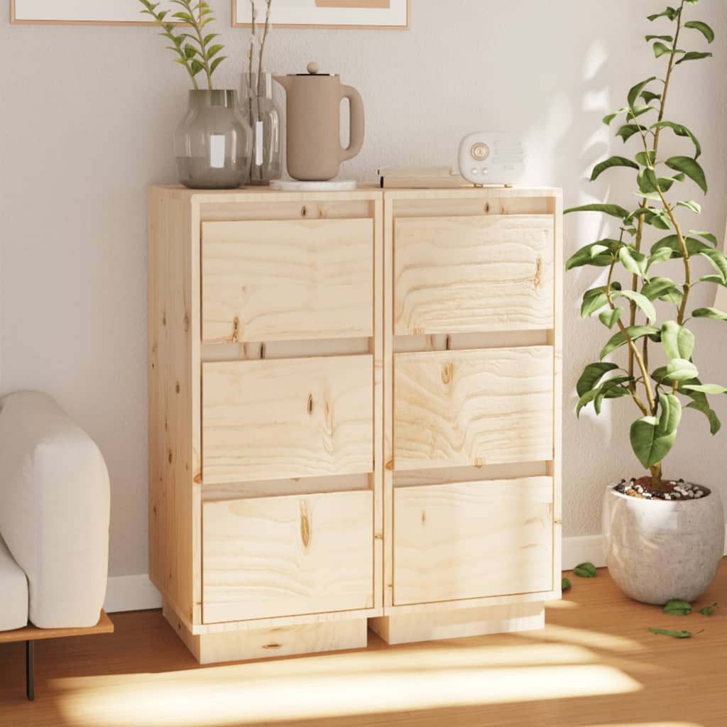 Buffet 32x34x75 cm en bois de pin massif