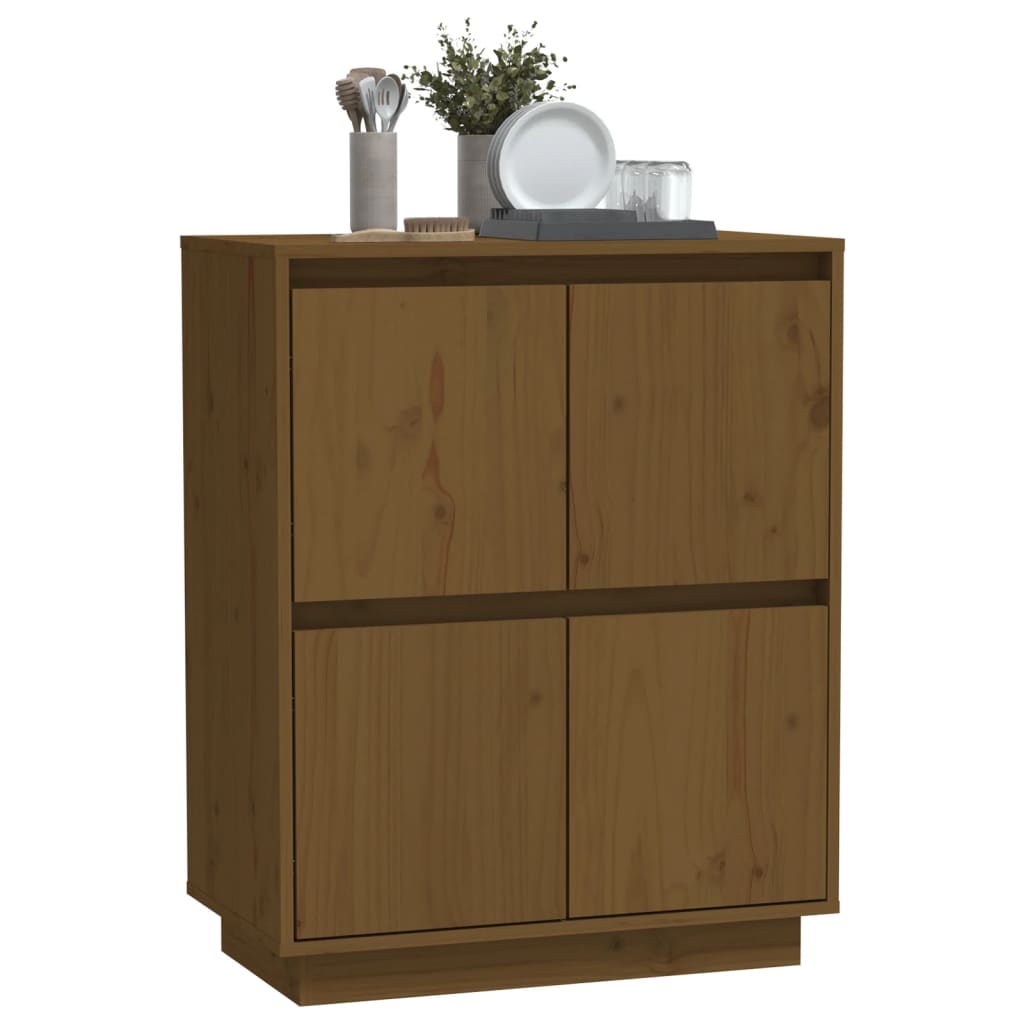 Dressoir 60x34x75 cm massief grenenhout