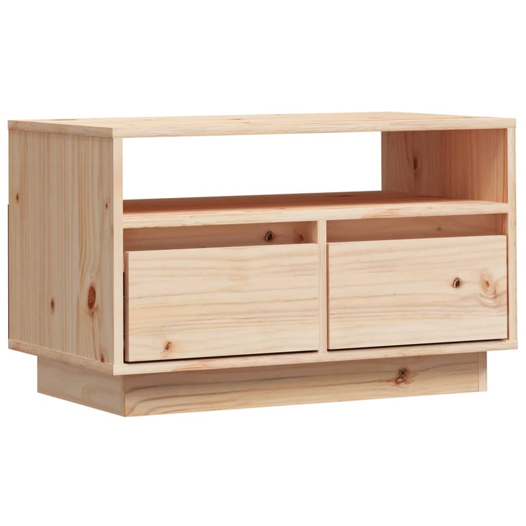 Meuble TV 60x35x37 cm en bois de pin massif