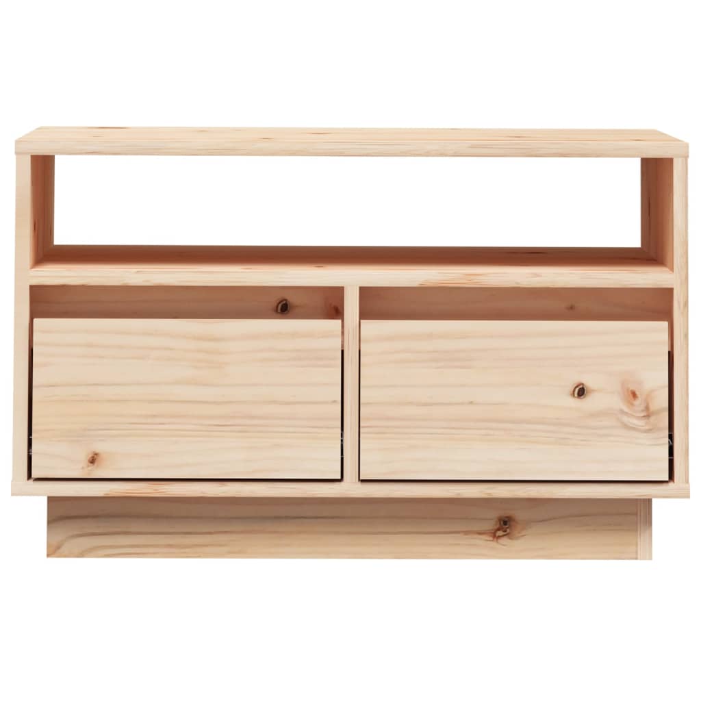 Meuble TV 60x35x37 cm en bois de pin massif