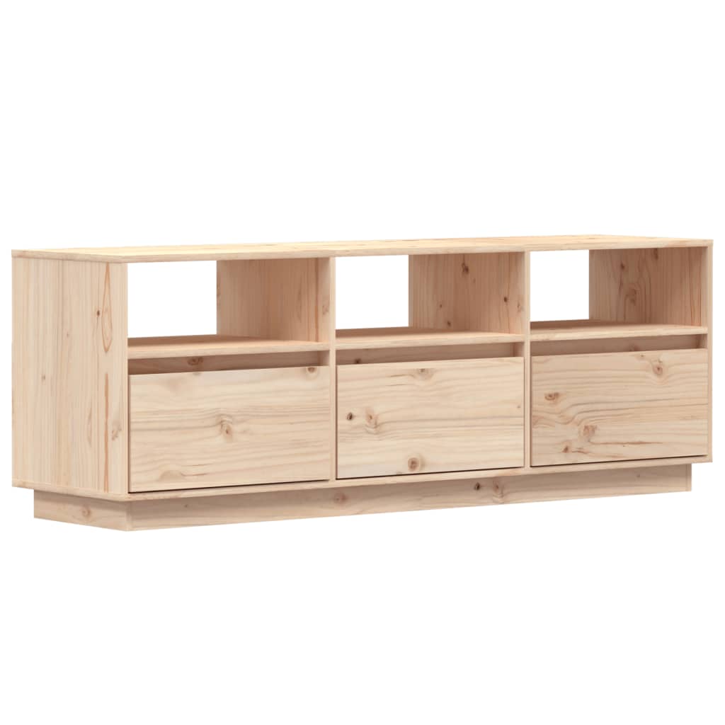 Meuble TV 140x37x50 cm en bois de pin massif