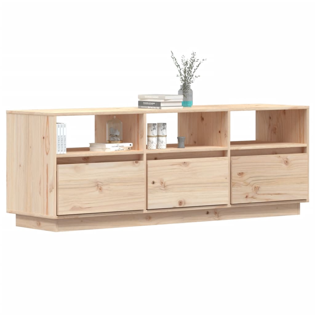 Meuble TV 140x37x50 cm en bois de pin massif