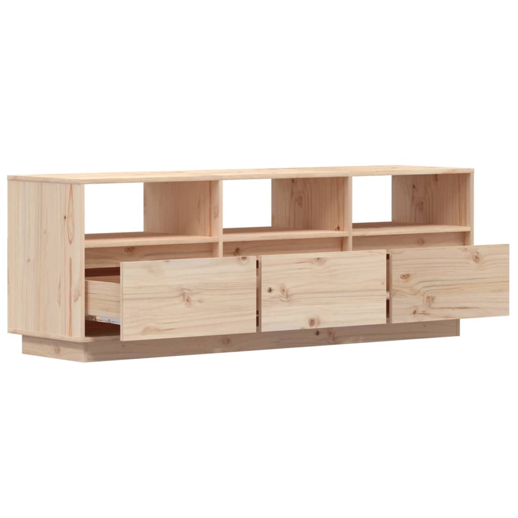 Meuble TV 140x37x50 cm en bois de pin massif