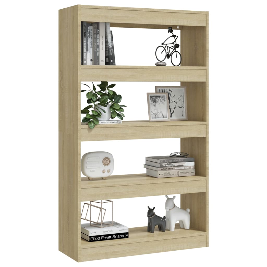 Boekenkast/kamerscherm 80x30x135 cm bewerkt hout