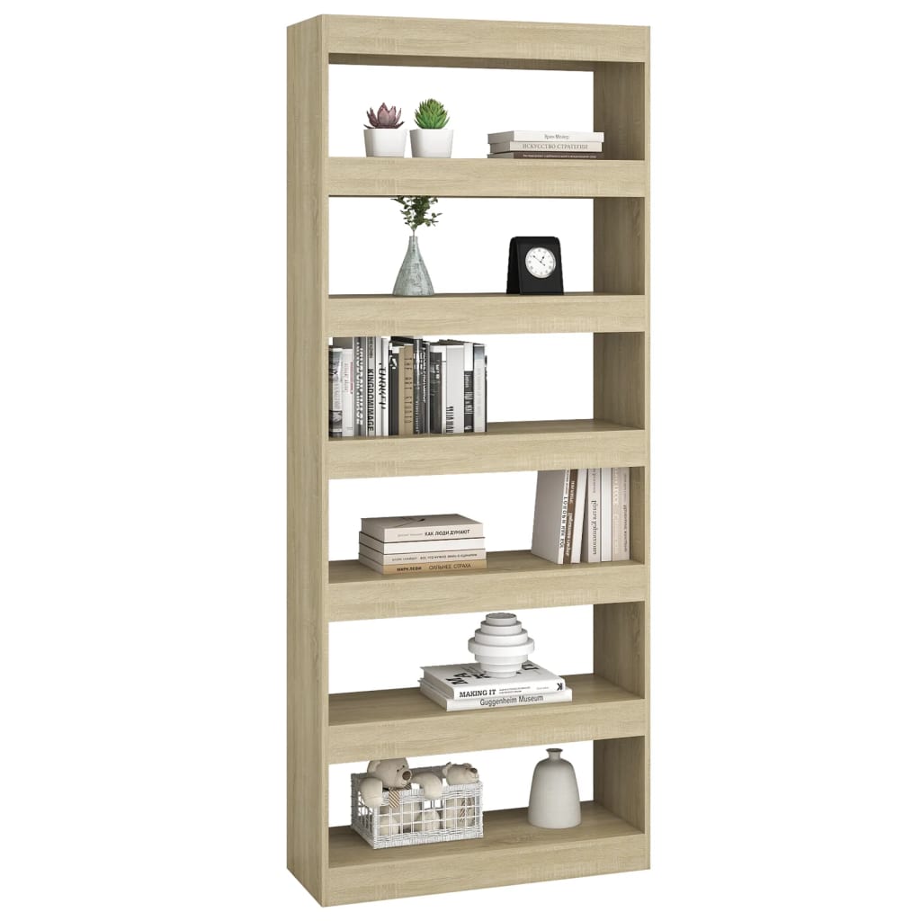 Boekenkast/kamerscherm 80x30x198 cm bewerkt hout