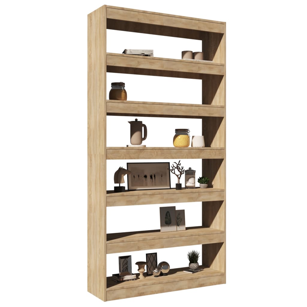 Boekenkast/kamerscherm 100x30x198 cm bewerkt hout