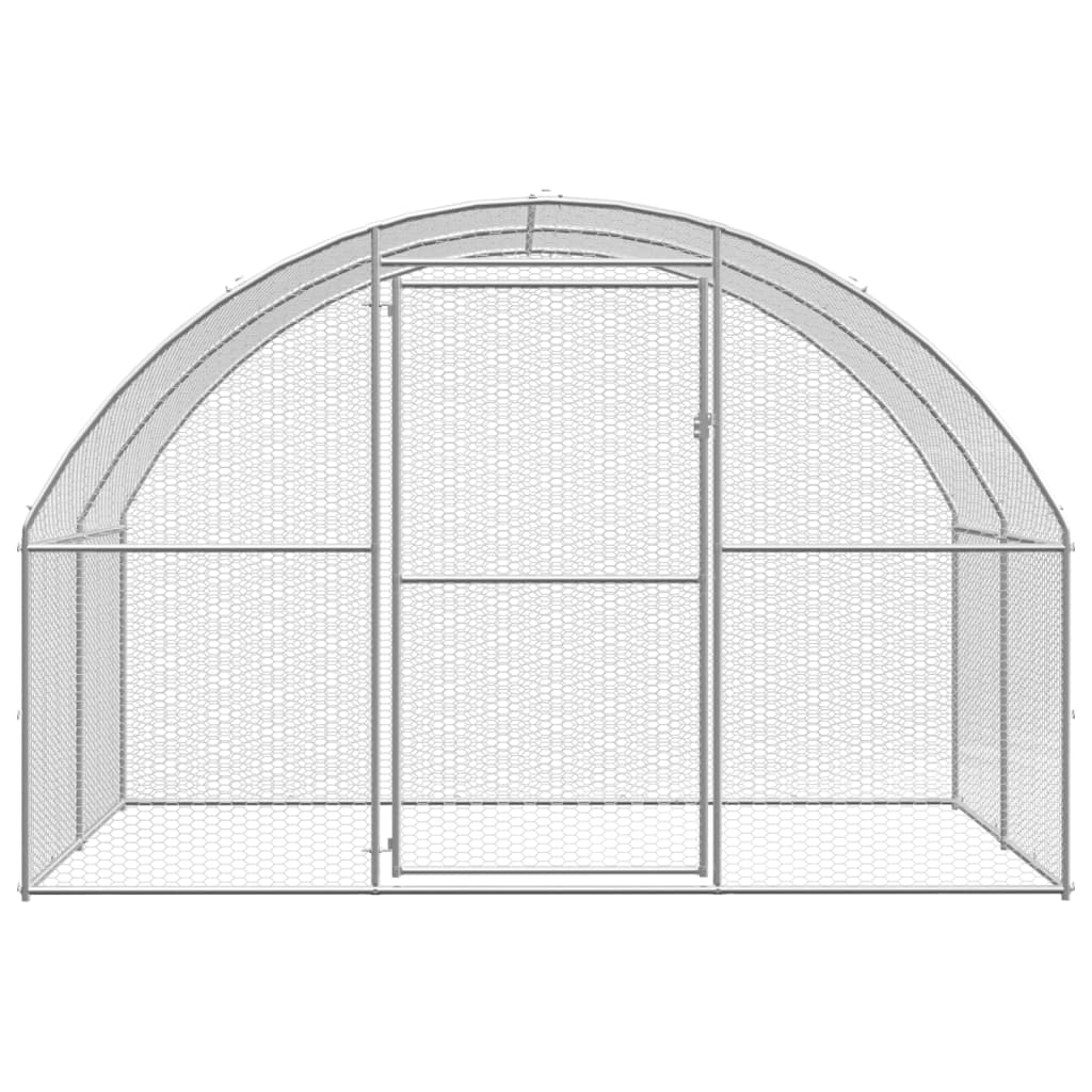 Kippenren 3x12x2 m gegalvaniseerd staal